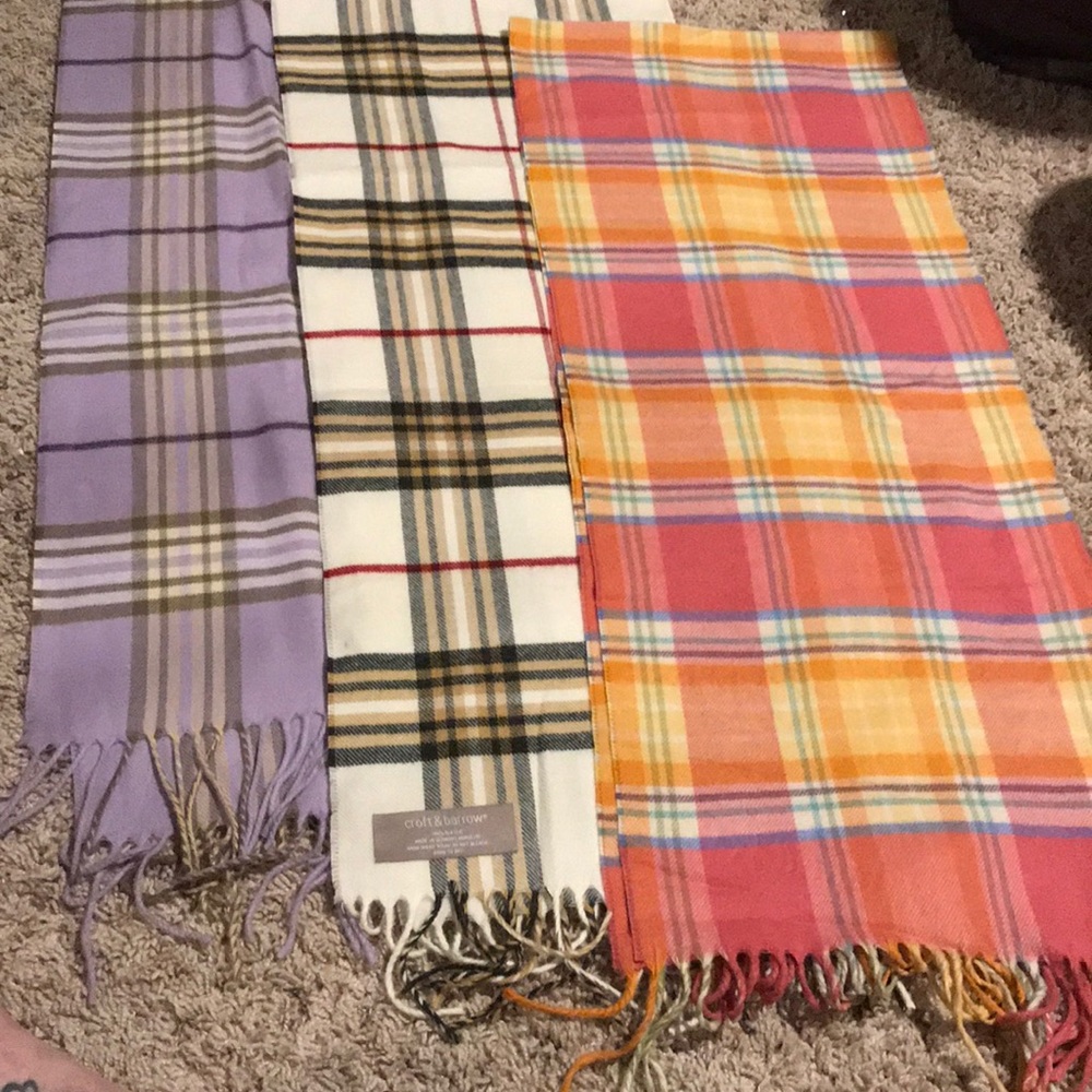 Set of three acrylic scarves